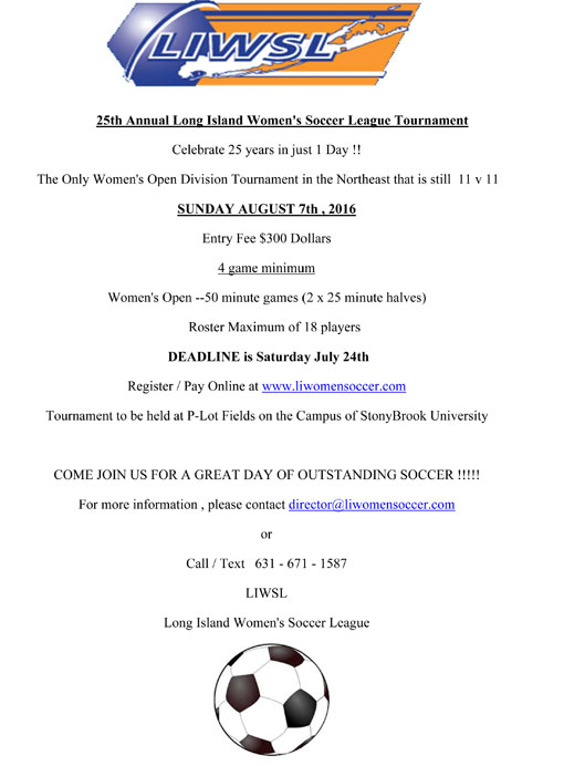24th Annual LIWSL Tournament